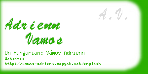 adrienn vamos business card